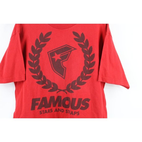 Vintage Famous Stars and Straps Mens Large Faded Spell Out Short Sleeve T-Shirt - Picture 3 of 9